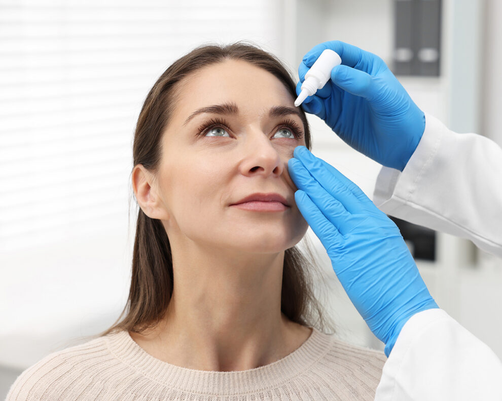 eye drop application